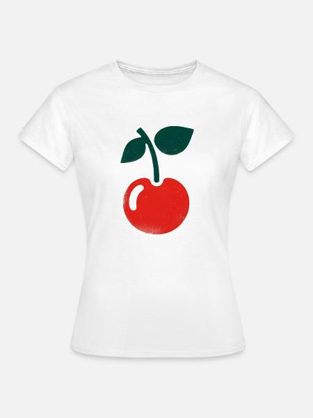 Kirsche - Frauen T-Shirt - Weiß