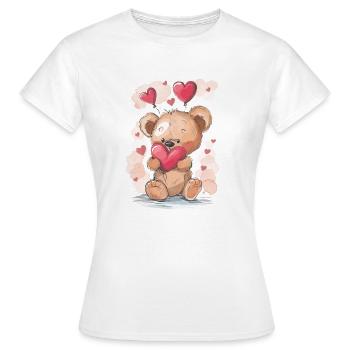 Niedlicher Bär - Frauen T-Shirt - Weiß - Vorne - AI Model Female 172 dark (172cm)