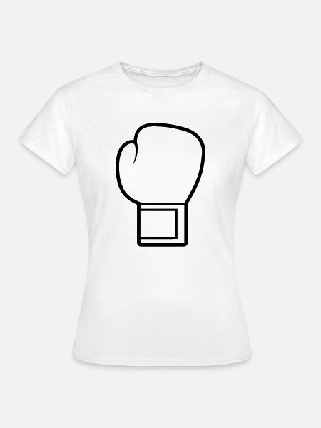 Boxhandschuh - Frauen T-Shirt - Weiß