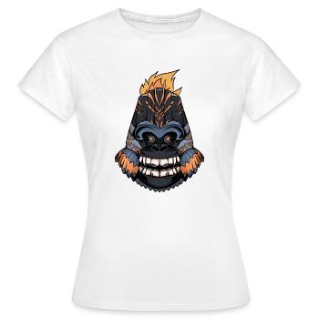 Tiki gorilla - T-shirt Femme - blanc - Devant - AI Model Female 172 dark (172cm)