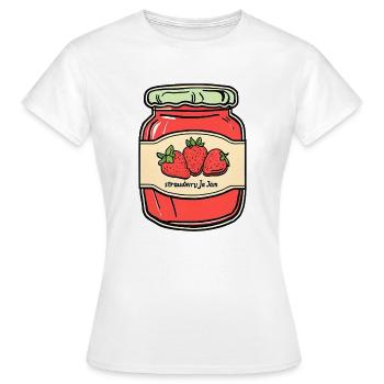 Erdbeer Marmelade - Frauen T-Shirt - Weiß - Vorne - AI Model Female 172 dark (172cm)