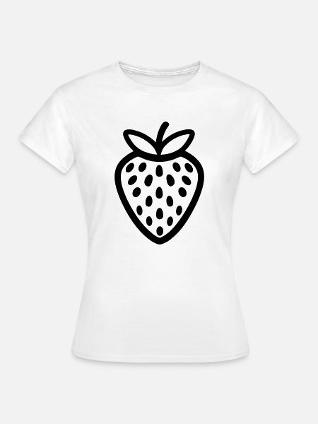 Erdbeere - Frauen T-Shirt - Weiß
