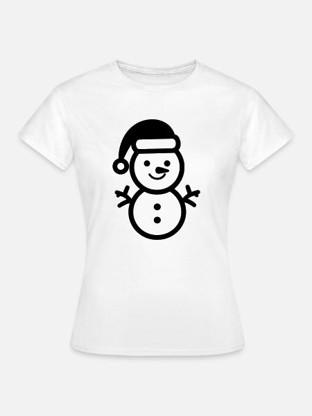 Schneemann - Frauen T-Shirt - Weiß