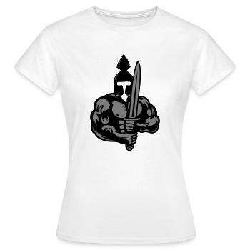guerriers spartiates - T-shirt Femme - blanc - Devant - AI Model Female 172 dark (172cm)