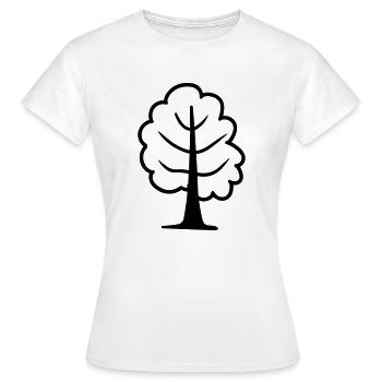arbre - T-shirt Femme - blanc - Devant - AI Model Female 172 dark (172cm)