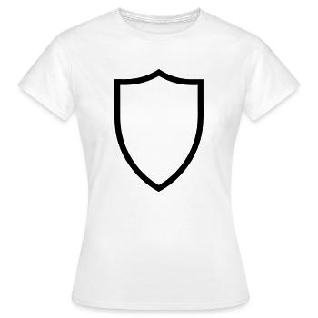 Schild - Frauen T-Shirt - Weiß - Vorne - AI Model Female 172 dark (172cm)