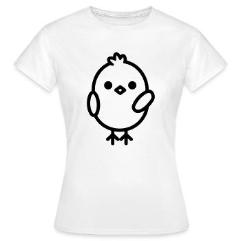 poussin - T-shirt Femme - blanc - Devant - AI Model Female 172 dark (172cm)