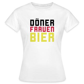 Döner Frauen Bier - Frauen T-Shirt - Weiß - Vorne - AI Model Female 172 dark (172cm)
