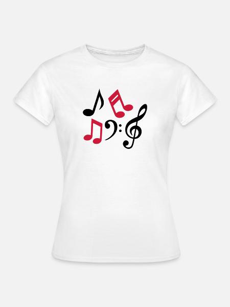 Musical notes notes clef music - Women's T-Shirt - white