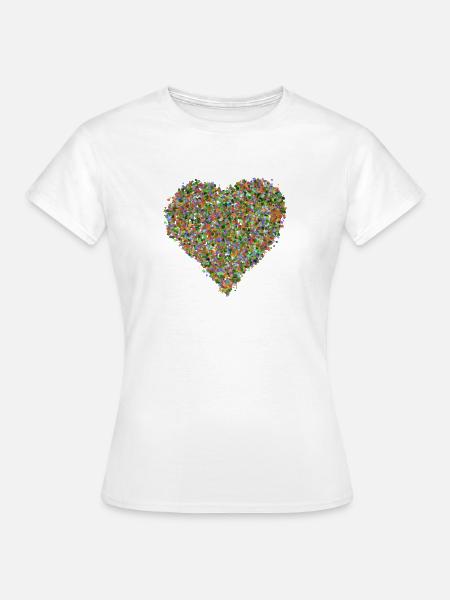 Konfetti-Herz - Frauen T-Shirt - Weiß