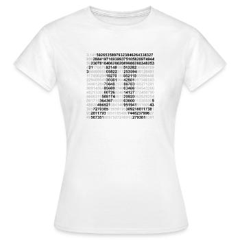 Pi Kreiszahl - Frauen T-Shirt - Weiß - Vorne - AI Model Female 172 dark (172cm)