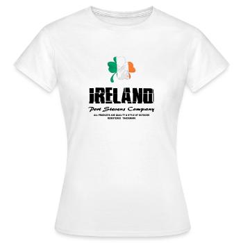 Kleeblatt - Irland Flagge - Frauen T-Shirt - Weiß - Vorne - AI Model Female 172 dark (172cm)