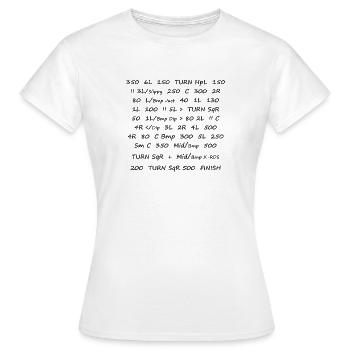 Notes de rythme - T-shirt Femme - blanc - Devant - AI Model Female 172 dark (172cm)