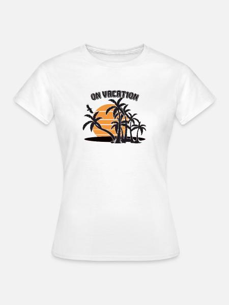 On Vacation - Frauen T-Shirt - Weiß