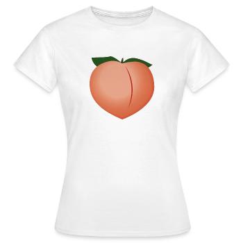 Knackiger Pfirsich - Frauen T-Shirt - Weiß - Vorne - AI Model Female 172 dark (172cm)