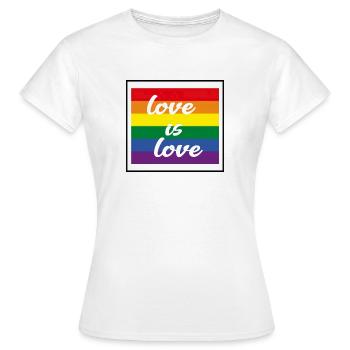 love ist love - Frauen T-Shirt - Weiß - Vorne - AI Model Female 172 dark (172cm)