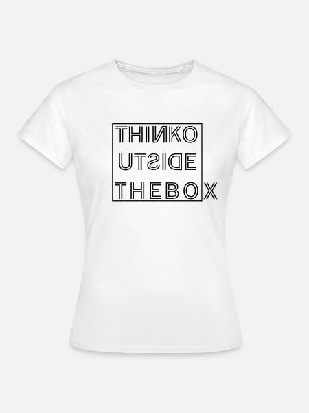 Think outside the box - Frauen T-Shirt - Weiß