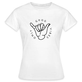 Bonnes vibrations seulement - T-shirt Femme - blanc - Devant - AI Model Female 172 dark (172cm)