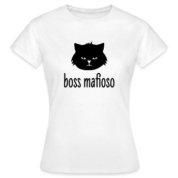Chat Mafioso Mafioso De Chat pour les Amis des Chats - T-shirt Femme - blanc - Devant - AI Model Female 172 dark (172cm)