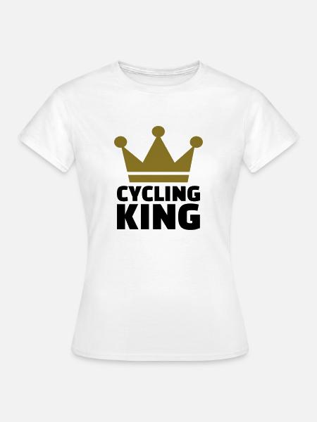 Cycling King - Frauen T-Shirt - Weiß