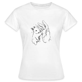 HQshirts Lapin Amour Tendre - T-shirt Femme - blanc - Devant - AI Model Female 172 dark (172cm)