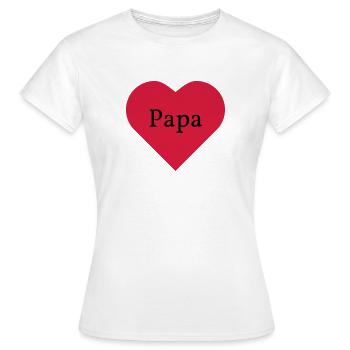 J'aime papa - T-shirt Femme - blanc - Devant - AI Model Female 172 dark (172cm)