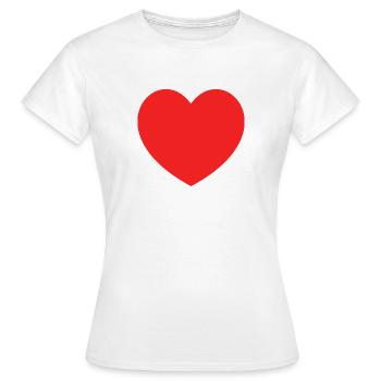 Red Heart - Frauen T-Shirt - Weiß - Vorne - AI Model Female 172 dark (172cm)