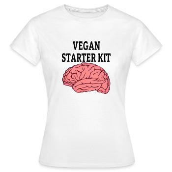 Végétalien végan végétalien disant - T-shirt Femme - blanc - Devant - AI Model Female 172 dark (172cm)