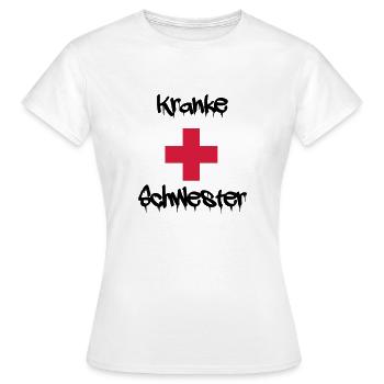 kranke schwester - Frauen T-Shirt - Weiß - Vorne - AI Model Female 172 dark (172cm)