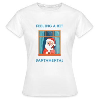 Feeling a bit santamental - Women's T-Shirt - white - Front - AI Model Female 172 dark (172cm)