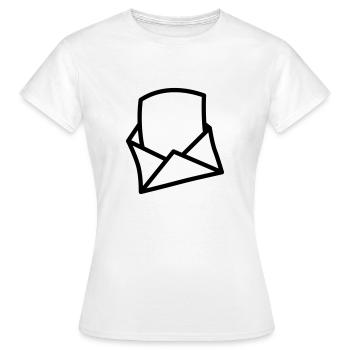 Brief - Frauen T-Shirt - Weiß - Vorne - AI Model Female 172 dark (172cm)