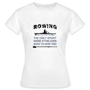 Rudern, Ruderer, Ruderin, Lustig, Ruderboot - Frauen T-Shirt - Weiß - Vorne - AI Model Female 172 dark (172cm)