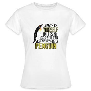manchot - T-shirt Femme - blanc - Devant - AI Model Female 172 dark (172cm)