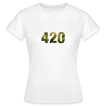 420 - T-shirt Femme - blanc - Devant - AI Model Female 172 dark (172cm)