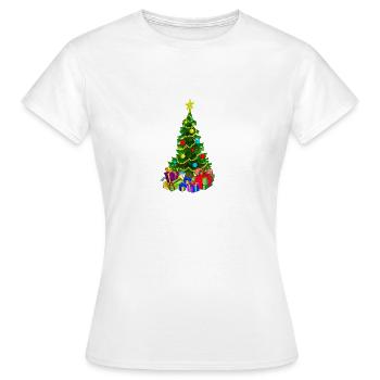 Tannenbaum - Frauen T-Shirt - Weiß - Vorne - AI Model Female 172 dark (172cm)