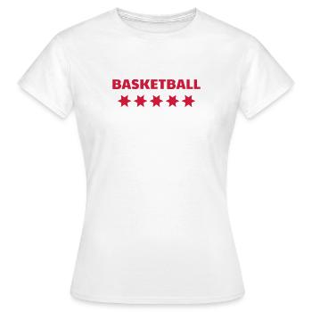Basketball - Basket ball - Basket-ball - Baskette - Women's T-Shirt - white - Front - AI Model Female 172 dark (172cm)