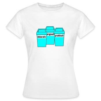 Geschenkidee - Frauen T-Shirt - Weiß - Vorne - AI Model Female 172 dark (172cm)