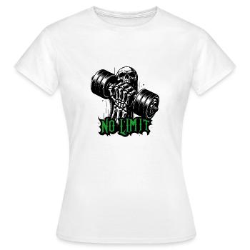 Haltère de musculation No Limit Hard Workout - T-shirt Femme - blanc - Devant - AI Model Female 172 dark (172cm)