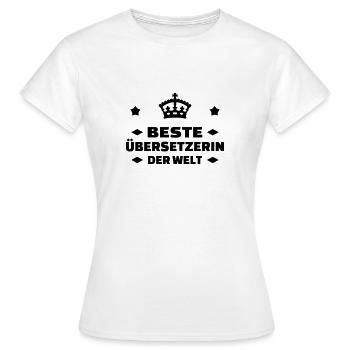 traducteur / traduction / traductrice / traduire - T-shirt Femme - blanc - Devant - AI Model Female 172 dark (172cm)