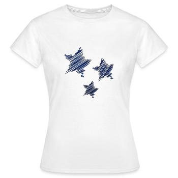 ETOILE. STAR. ETOILES. FÊTE. ANNIVERSAIRE. NOËL. C - T-shirt Femme - blanc - Devant - AI Model Female 172 dark (172cm)
