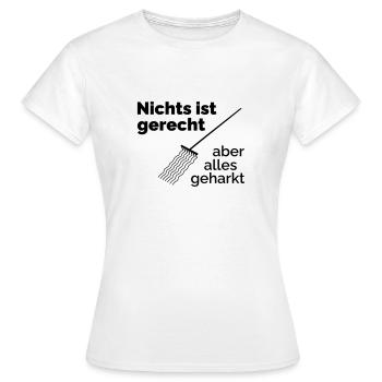 Alles gerecht - Frauen T-Shirt - Weiß - Vorne - AI Model Female 172 dark (172cm)