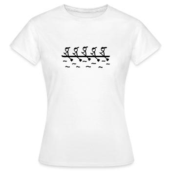 Rudern Fünfer Boot - Frauen T-Shirt - Weiß - Vorne - AI Model Female 172 dark (172cm)