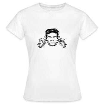 Hearing protection - Women's T-Shirt - white - Front - AI Model Female 172 dark (172cm)