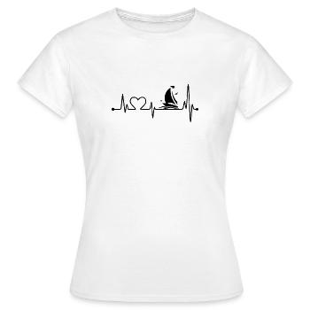 Segelboot Heartbeat Segelboot Segelboot - Frauen T-Shirt - Weiß - Vorne - AI Model Female 172 dark (172cm)