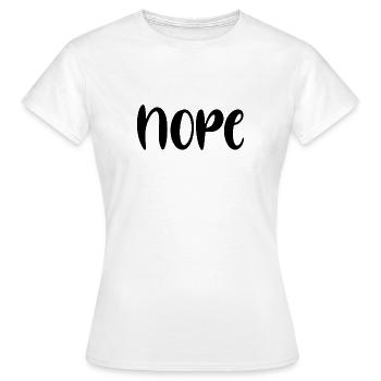 NOPE - Women's T-Shirt - white - Front - AI Model Female 172 dark (172cm)