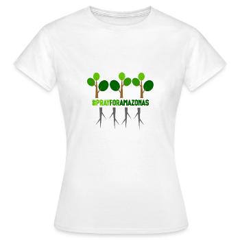 Pray for amazonas 3.0 - Frauen T-Shirt - Weiß - Vorne - AI Model Female 172 dark (172cm)