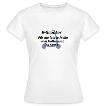 E Scooter - Frauen T-Shirt - Weiß - Vorne - AI Model Female 172 dark (172cm)