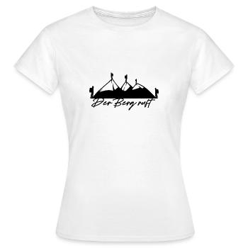 der berg ruft,wandern berge,berg,wandern - Frauen T-Shirt - Weiß - Vorne - AI Model Female 172 dark (172cm)