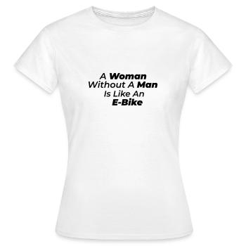 Woman Without Man - Women's T-Shirt - white - Front - AI Model Female 172 dark (172cm)