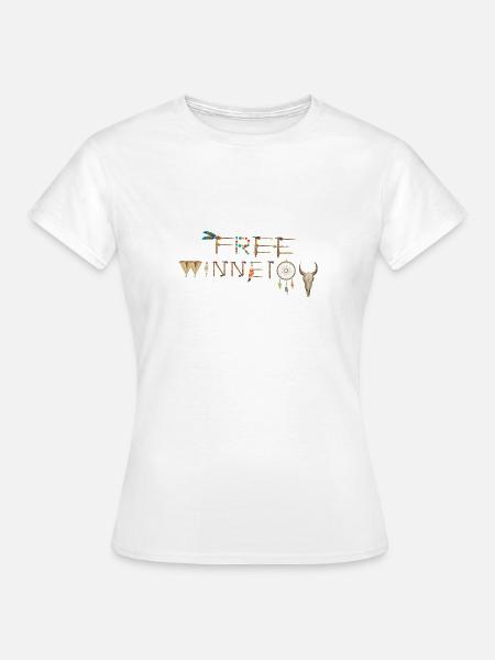 free winnetou,winnetou,indianer,Federn,Traumfänger - Frauen T-Shirt - Weiß
